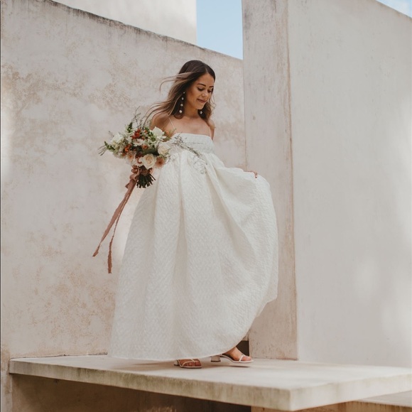 Cecilie Bahnsen Edition Beth linen-blend cloqué dress - Picture 3 of 3